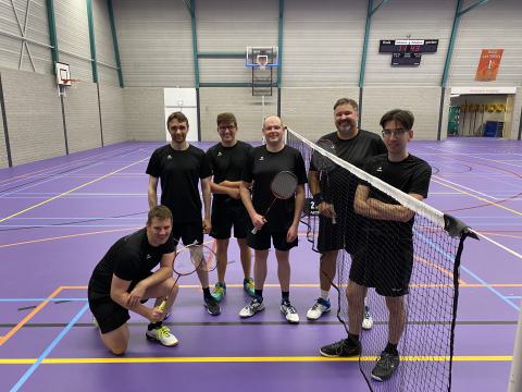 BCL-H1/BouwCenter Swinkels met (vlnr.) Jeroen van der Heiden, Laurence Roijackers, Wouter van Vijfeijken, Bert Manders, Christian Klumpers en Ruud van Vijfeijken