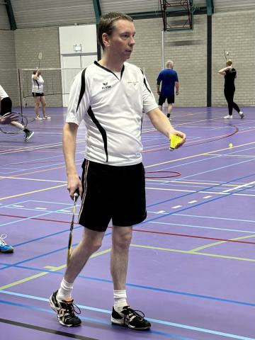 Derek Dirven organiseert de activiteiten van Badminton Club Lieshout op de Roefeldag.
