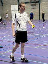 Derek Dirven organiseert de activiteiten van Badminton Club Lieshout op de Roefeldag.